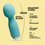 Mini vibratore wand Wanderlust verde menta · infografica