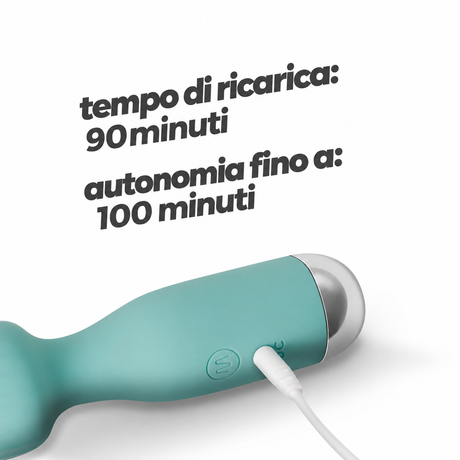 Mini vibratore wand Wanderlust verde menta · ricarica