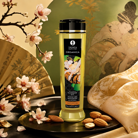 Olio per massaggi biologico Shunga Mandorla 240ml con oli vegetali e vitamina E