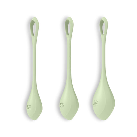 Palline vaginali Yoni Power 2 verdi per esercizi di Kegel – Satisfyer