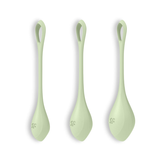 Palline vaginali Yoni Power 2 verdi per esercizi di Kegel – Satisfyer