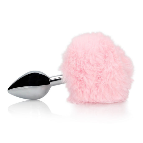 Plug anale con coda effetto coniglio OUCH! con base in metallo e coda morbida rosa