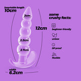 Infografica del Plug Anale Flessibile Draco 10cm di CRUSHIOUS