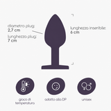 Plug anale gioiello Bijou piccolo · infografica