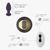 Plug anale vibrante e rotante con telecomando Twister · infografica