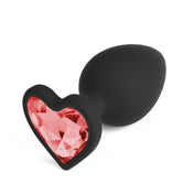 Plug Anale in Silicone con 4 Gioielli Cuore Piccolo di CRUSHIOUS
