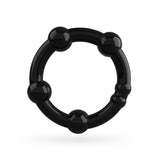Anello Medio del Set di Anelli per il Pene Triple Bead Neri (3 anelli) di CRUSHIOUS