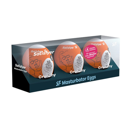 Confezione del Set di Masturbatori a Uovo Cruncy (3 Pezzi) di SATISFYER