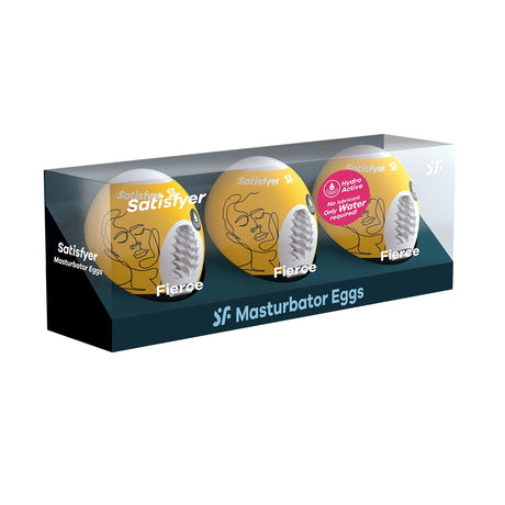 Confezione del Set di Masturbatori a Uovo Fierce (3 Pezzi) di SATISFYER
