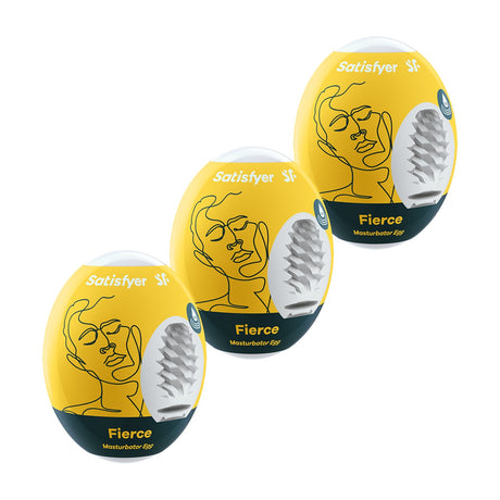 Set di Masturbatori a UovoFierce (3 Pezzi) di SATISFYER
