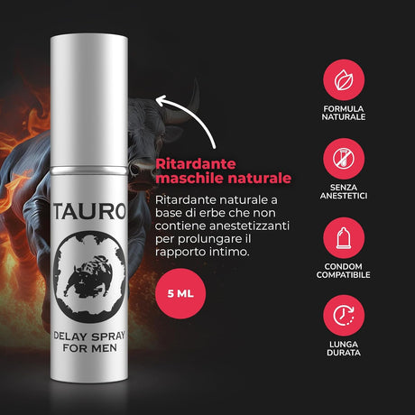 Infografica Spray Ritardante Tauro Extra Power 5ml di INTIMATE LINE