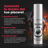 Infografica Spray Ritardante Tauro Extra Power 5ml di INTIMATE LINE