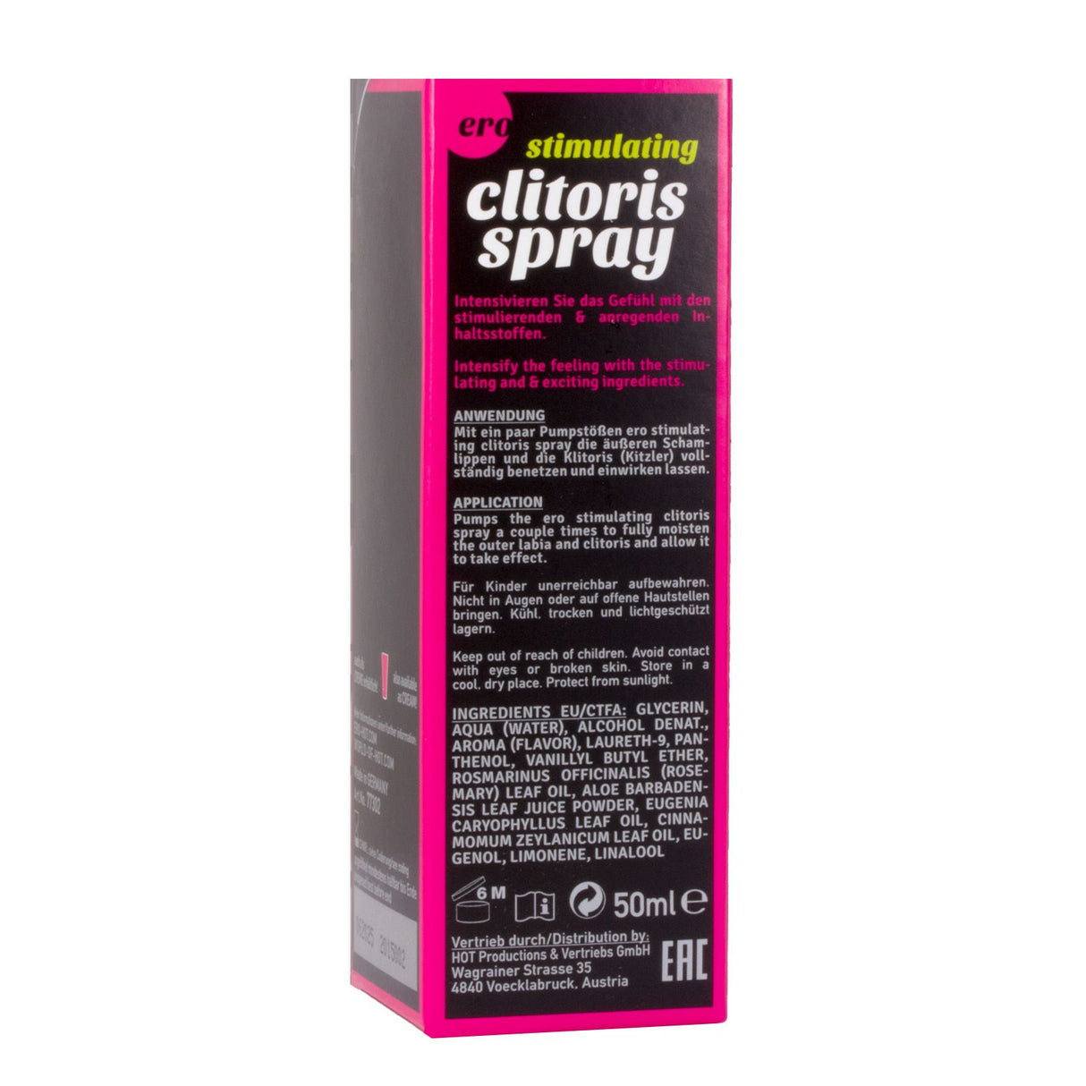 Confezione Spray Stimolante Clitoride Ero 50ml