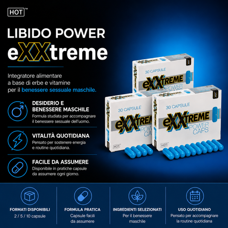 Infografica Stimolante Maschile Exxtreme Power di HOT