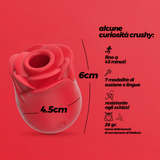 Succhia clitoride a forma di rosa con lingua Rosita · infografica