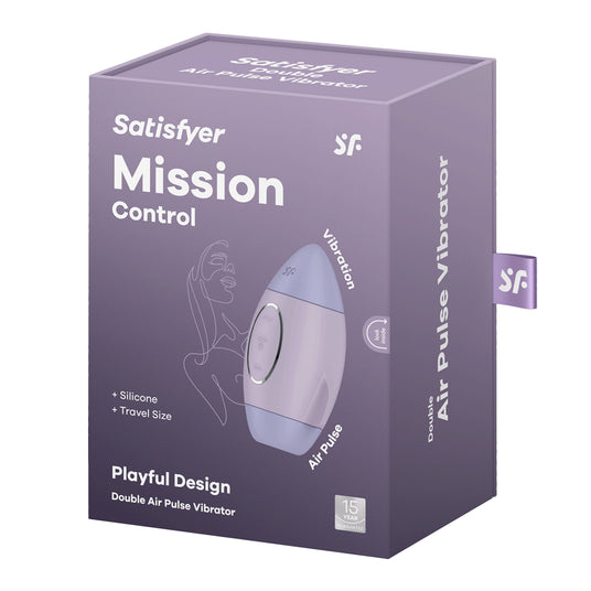 Confezione del Succhia Clitoride Mission Control Viola di SATISFYER