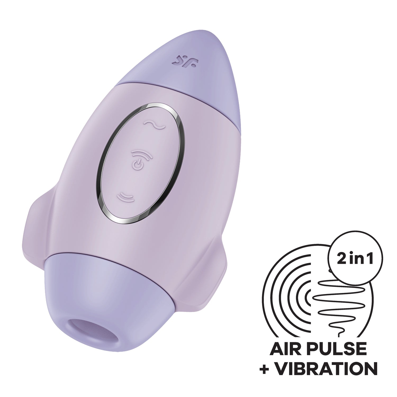 Dettaglio del Succhia Clitoride Mission Control Viola di SATISFYER con vista sui comandi e design ergonomico