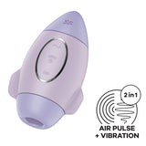 Dettaglio del Succhia Clitoride Mission Control Viola di SATISFYER con vista sui comandi e design ergonomico