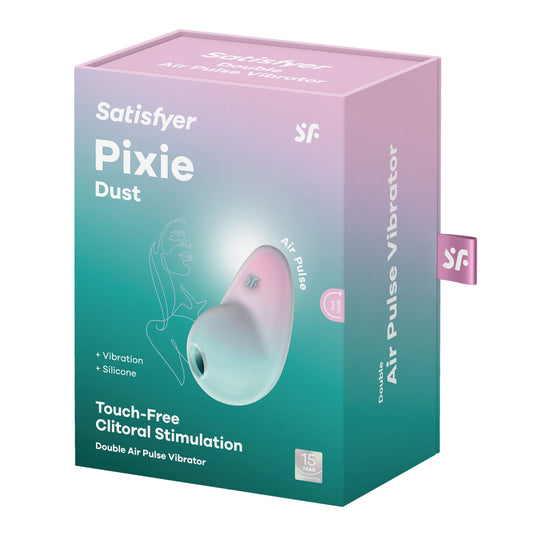 Confezione del del Succhia Clitoride Pixie Dust Menta-Rosa di SATISFYER