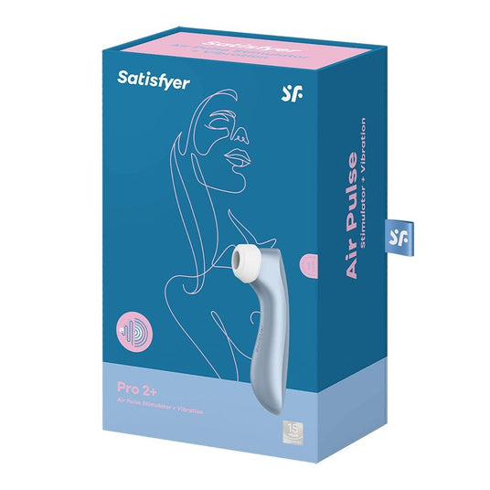 Confezione del Succhia Clitoride Pro 2+ Blu di SATISFYER