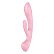 Vibratore 2 in 1 Wand+Rabbit Triple Oh Rosa di SATISFYER