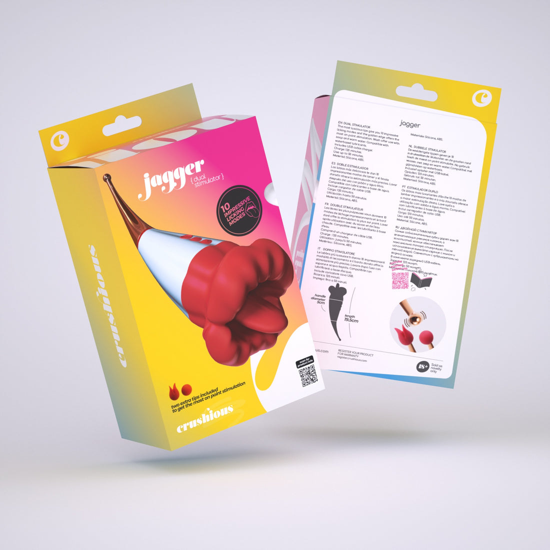 Vibratore doppio Jagger · confezione