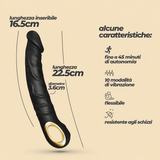 Vibratore realistico flessibile Magnus · infografica