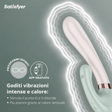 Vibratore rabbit riscaldante Satisfyer Heat Wave menta